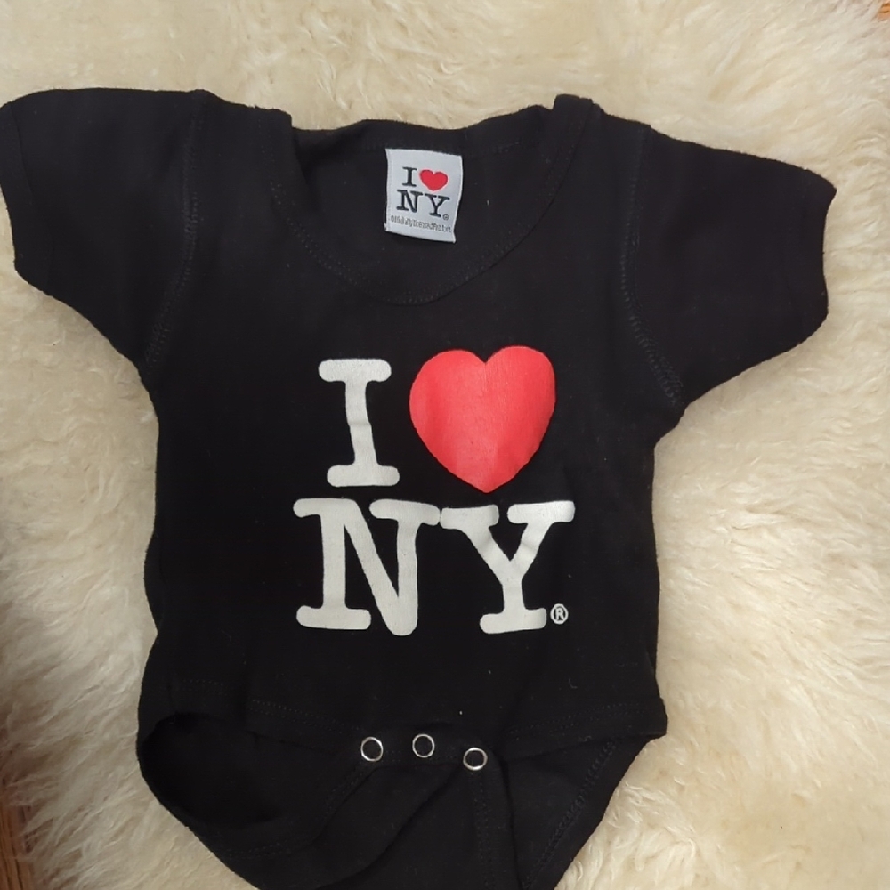 I Love NY Black Baby Onesie